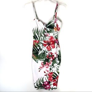 Fashion Nova Bodycon Tropical Print Dress